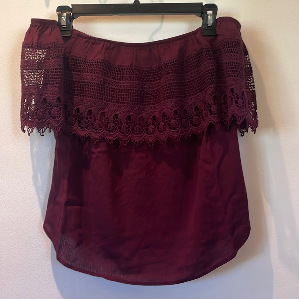 Socialite OTS w/crochet top. So cute and flattering!
